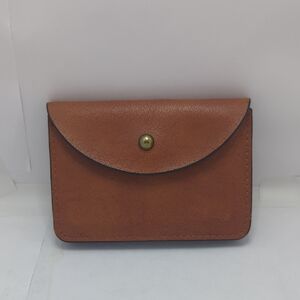 Brown Faux Leather Women's Mini Card Wallet